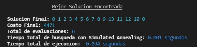Resumen solucion Simulated Annealing
